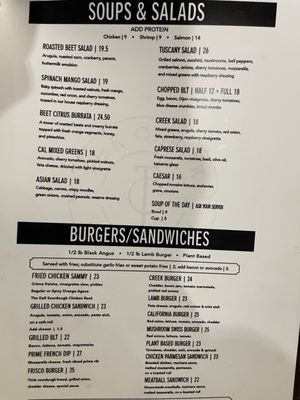 Menu photo 2 The Creek Eatery San Jose, CA Menu photo 2 The Creek Eatery San Jose, CA