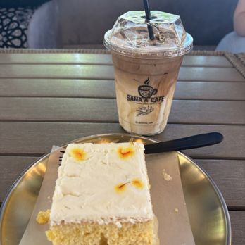 Sana'a Cafe - Saffron milk cake Yemeni latte iced - Coffee & Tea Near Me - Sacramento, California Sana'a Cafe - Saffron milk cake Yemeni latte iced - Coffee & Tea Near Me - Sacramento, California