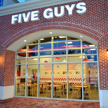 Five Guys - the front of a five guys restaurant - Burgers Near Me - Williamsburg, Virginia Five Guys - the front of a five guys restaurant - Burgers Near Me - Williamsburg, Virginia