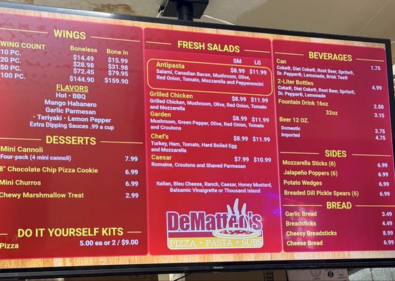 Menu photo 2 DeMatteo's Pizza Riverside, CA