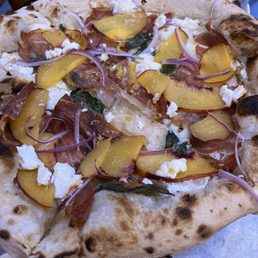 Peach pizza