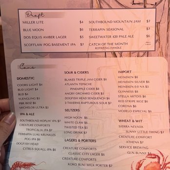 Desposito’s Seafood Restaurant - Drink menu - Seafood Near Me - Thunderbolt, Georgia