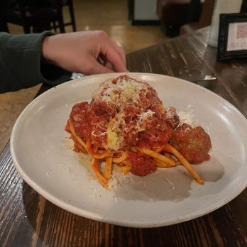 Olive & June - Bucatini All'Amatriciana - Italian Near Me - Austin, Texas Olive & June - Bucatini All'Amatriciana - Italian Near Me - Austin, Texas