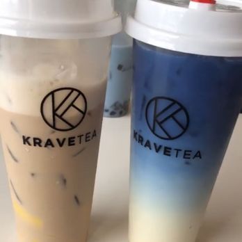 Krave Tea - -Classic Milk tea with egg pudding -Thinker - Bubble Tea Near Me - Winter Park, Florida