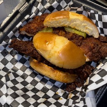 Brewton’s Cafe - a fried chicken sandwich on a bun - Seafood Near Me - Charlotte, North Carolina Brewton’s Cafe - a fried chicken sandwich on a bun - Seafood Near Me - Charlotte, North Carolina