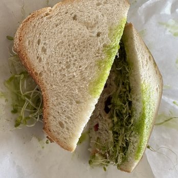 Lorenzo's Sandwich Shop - Sliced sourdough, garlic spread, lettuce, sprouts, chicken salad - Sandwiches Near Me - Belmont, California