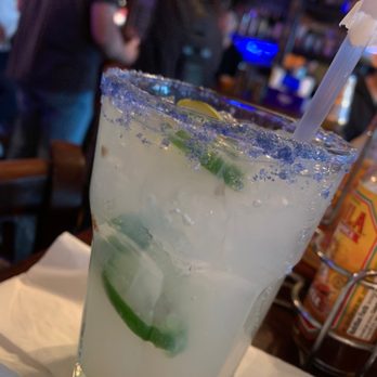 Blue Moon Mexican Café - Blue salt rim spicy margarita - Mexican Near Me - Wyckoff, New Jersey