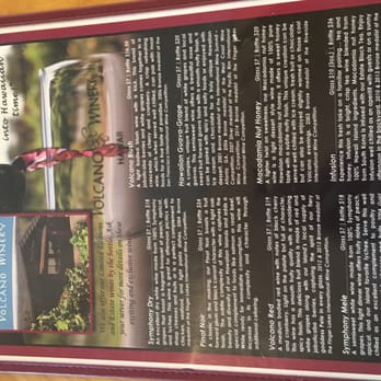 Volcano Winery - Menu - Wineries Near Me - Volcano, Hawaii Volcano Winery - Menu - Wineries Near Me - Volcano, Hawaii