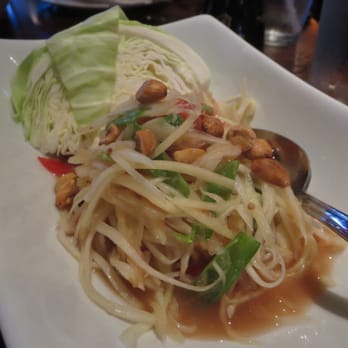 SriThai Thai Kitchen & Sushi Bar - Duluth - Papaya Salad. Fresh green papaya, lime juice, fish sauce, tomato, green beans, and peanuts. $8.50. - Japanese Near Me - Duluth, Georgia SriThai Thai Kitchen & Sushi Bar - Duluth - Papaya Salad. Fresh green papaya, lime juice, fish sauce, tomato, green beans, and peanuts. $8.50. - Japanese Near Me - Duluth, Georgia