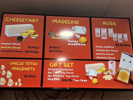 Menu photo 3 Uncle Tetsu Boston, MA