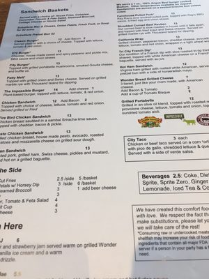 Menu photo 6 City Tavern Columbus, OH