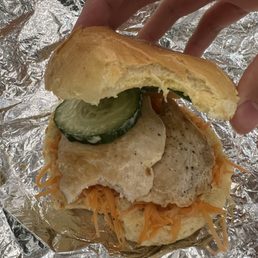 Round 2: lemongrass chicken sandwich (smaller portion and dry)