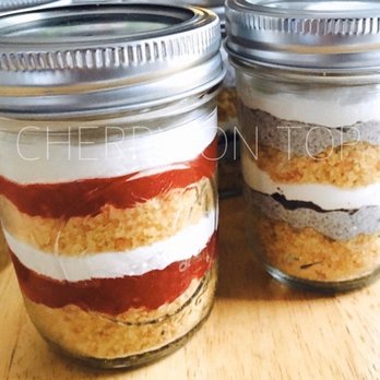 Cherry On Top Cake - Cake in a Jar - Custom Cakes Near Me Cherry On Top Cake - Cake in a Jar - Custom Cakes Near Me