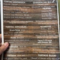 Taqueria Los Compas - Menu