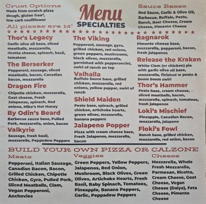 Menu photo 1 Viking Pizza Company Spring Hill, TN Menu photo 1 Viking Pizza Company Spring Hill, TN