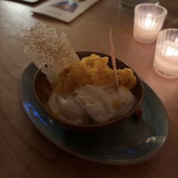 Mango sticky rice ice cream