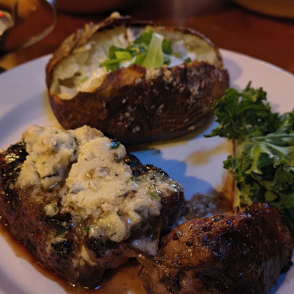 Cattlemens - Herb butter on the cheapest priced steak (it was still good! Lol) - Steakhouses Near Me - Roseville, California