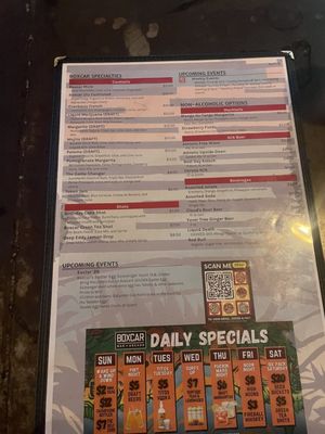 Menu photo 1 Boxcar Bar + Arcade Durham, NC