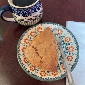 Harbor Lights Coffeehouse - Cinnamon sugar scone and coffee - Coffee & Tea Near Me - Leavenworth, Kansas
