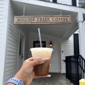 Boulder Creek Coffee - Caramel vanilla iced latte w/almond milk - Coffee & Tea Near Me - Lawrenceville, Georgia Boulder Creek Coffee - Caramel vanilla iced latte w/almond milk - Coffee & Tea Near Me - Lawrenceville, Georgia