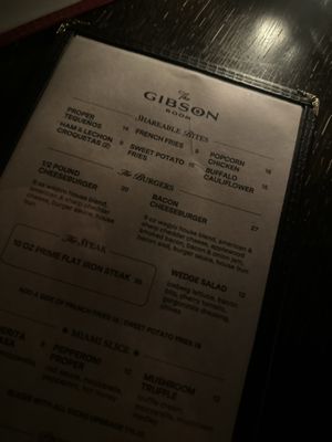 Menu photo 1 The Gibson Room Miami, FL Menu photo 1 The Gibson Room Miami, FL