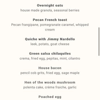 Manuela - Brunch menu - New American Near Me - Los Angeles, California