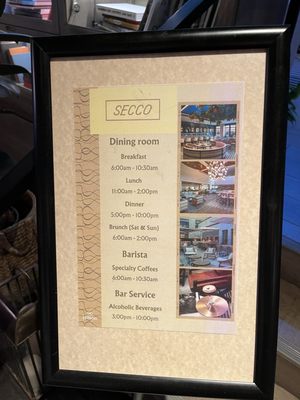 Menu photo 4 Secco Restaurant and Bar San Jose, CA Menu photo 4 Secco Restaurant and Bar San Jose, CA