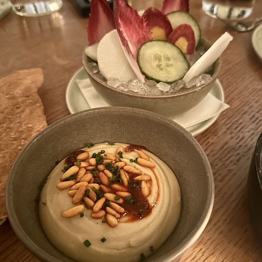 Crown Shy - White Bean Hummus, Nduja, Pine Nuts - New American Near Me - New York, New York
