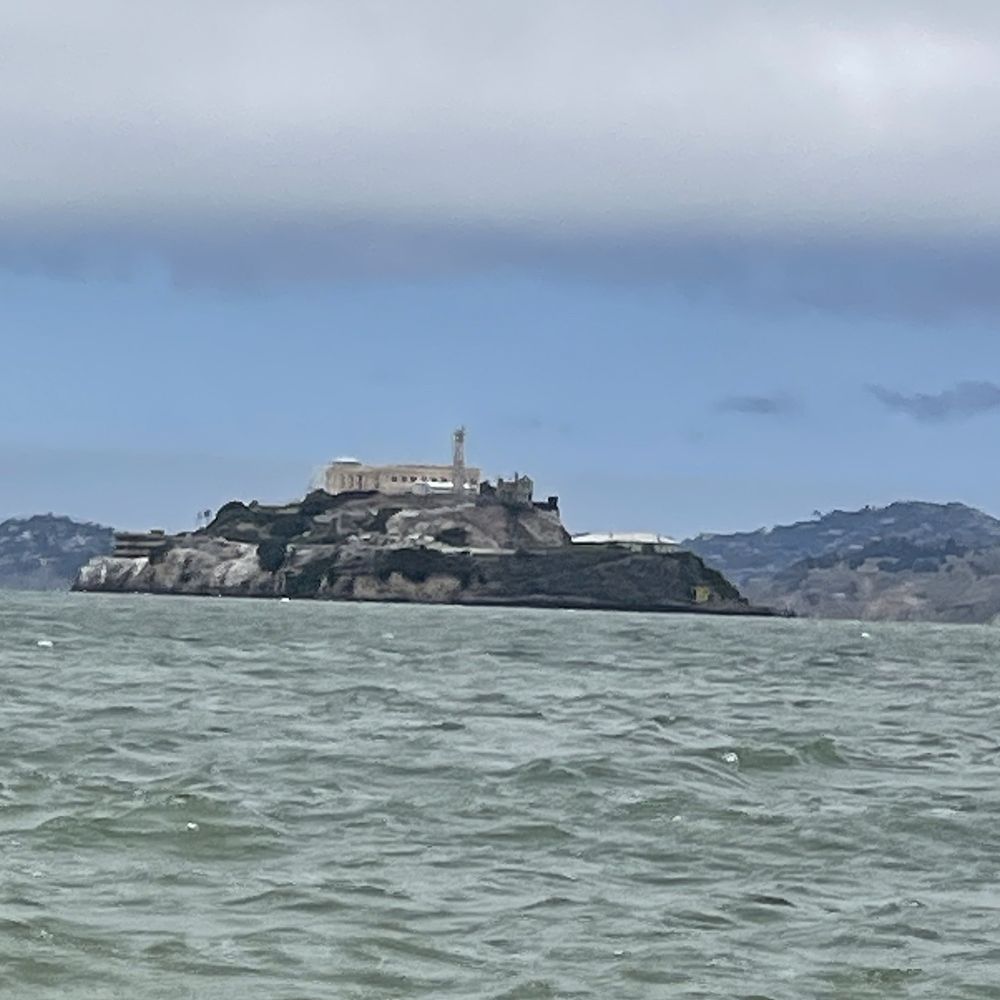 Boat taxi looking at Alcatraz