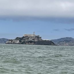 Boat taxi looking at Alcatraz Boat taxi looking at Alcatraz