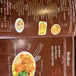 T Thaï - Menu