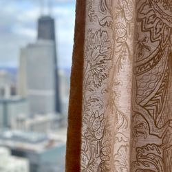 Southtown Interiors - Motorized draperies installed in downtown Chicago - detail shot.