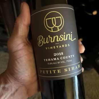 Burnsini Vineyards - BEST PICK OF THE DAY 2018 Petite Sirah - Wineries Near Me - Cottonwood, California Burnsini Vineyards - BEST PICK OF THE DAY 2018 Petite Sirah - Wineries Near Me - Cottonwood, California