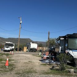 Black Canyon Campground - RV site that these people thought they could fit a large coach between our unit and the cones.