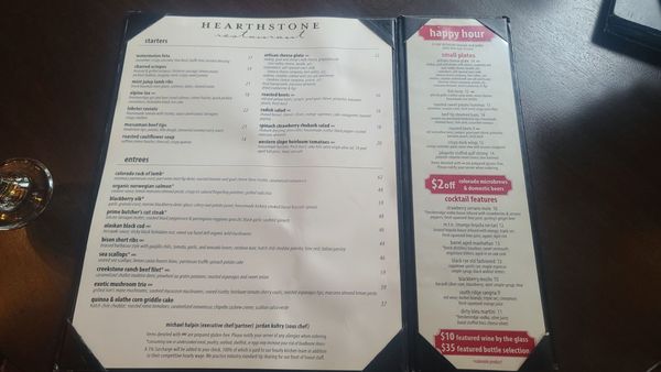 Menu photo 6 Hearthstone Restaurant Breckenridge, CO