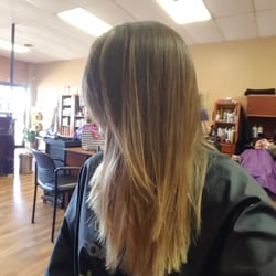 Majestix Salon - Ombre, from brown to a soft golden blonde