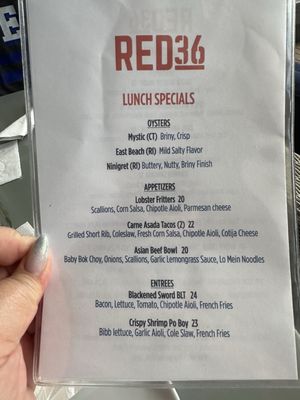 Menu photo 3 Red 36 Mystic, CT