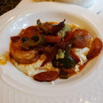Rose Villa Southern Table & Bar - Shrimp & grits (half portion- we split our entrees) - Southern Near Me - Ormond Beach, Florida