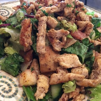Lebanese Kitchen - Fettoush salad with chicken shawarma - Lebanese Near Me - Fairfax, Virginia Lebanese Kitchen - Fettoush salad with chicken shawarma - Lebanese Near Me - Fairfax, Virginia