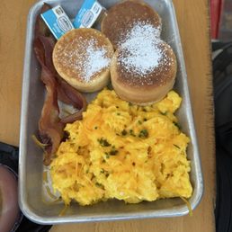 Pancakes and eggs