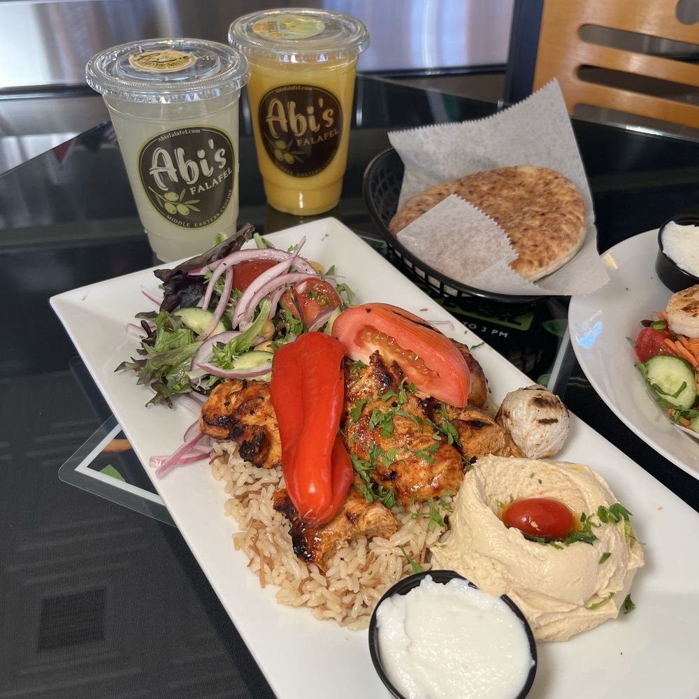 Abi’s Falafel - Chicken Kabob Platter - Middle Eastern Near Me - Trumbull, Connecticut