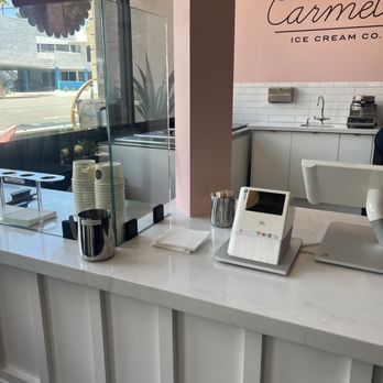 Carmela Ice Cream - In the front where the put their homemade fresh cones everyday - Ice Cream & Frozen Yogurt Near Me - Palm Springs, California Carmela Ice Cream - In the front where the put their homemade fresh cones everyday - Ice Cream & Frozen Yogurt Near Me - Palm Springs, California