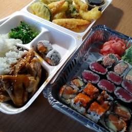 Happy Boat - salmon teriyaki, shrimp and veg tempura, tuna, salmon and cali roll. $23 - lots of food Happy Boat - salmon teriyaki, shrimp and veg tempura, tuna, salmon and cali roll. $23 - lots of food
