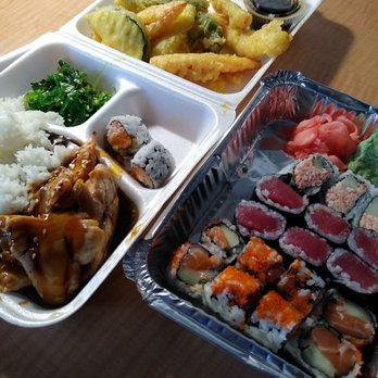 Bonsai - Happy Boat - salmon teriyaki, shrimp and veg tempura, tuna, salmon and cali roll. $23 - lots of food - Chinese Near Me - Rock Springs, Wyoming Bonsai - Happy Boat - salmon teriyaki, shrimp and veg tempura, tuna, salmon and cali roll. $23 - lots of food - Chinese Near Me - Rock Springs, Wyoming