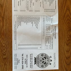 Happy Wok - Menu - Lunch et al