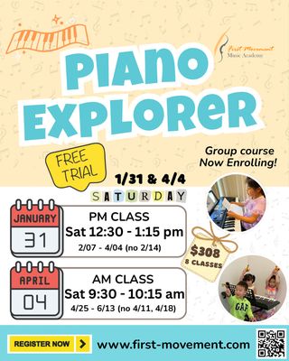 Piano Explorer for Beginners 4.5-8 - Progressive piano course for beginners age 4.5-8. designed and taught by founder Sue Yang. Families learn and enjoy playing music together and perform on the stage in an ensemble setting on keyboards at our annual recital. Piano Explorer for Beginners 4.5-8 - Progressive piano course for beginners age 4.5-8. designed and taught by founder Sue Yang. Families learn and enjoy playing music together and perform on the stage in an ensemble setting on keyboards at our annual recital.