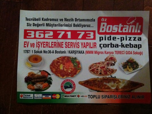 Menu photo 2 Öz Bostanlı Pide Pizza İzmir, 35