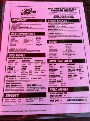 Menu photo 8 South Winchester BBQ San Jose, CA Menu photo 8 South Winchester BBQ San Jose, CA