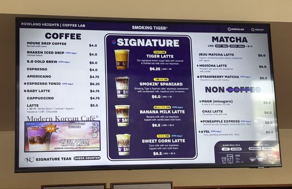 Menu photo 5 Smoking Tiger Coffee Lab Rowland Heights, CA Menu photo 5 Smoking Tiger Coffee Lab Rowland Heights, CA