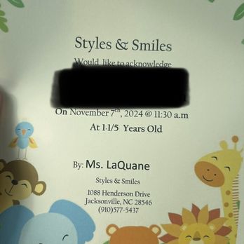 Styles & Smiles - Certificate - Hair Salons Near Me - Jacksonville, North Carolina Styles & Smiles - Certificate - Hair Salons Near Me - Jacksonville, North Carolina